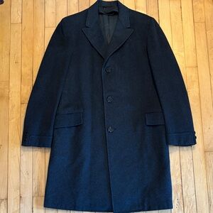 Vintage Hand Tailored Men's Classic Navy Overcoat